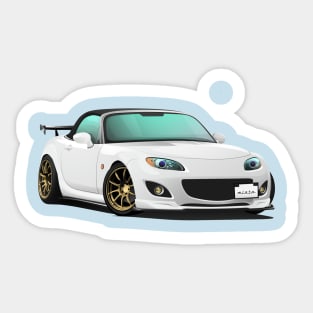 White miata Sticker